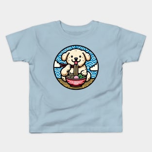 Ramen life poodle dog Kids T-Shirt